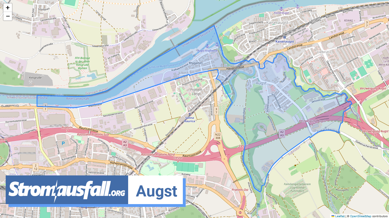 Ist Aktuell Stromausfall In Gemeinde Augst Stromausfallkarte