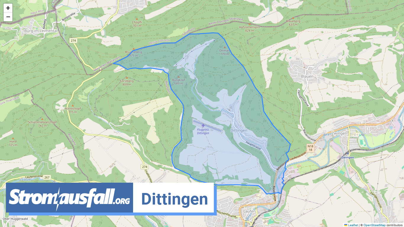 Ist Aktuell Stromausfall In Gemeinde Dittingen Stromausfallkarte