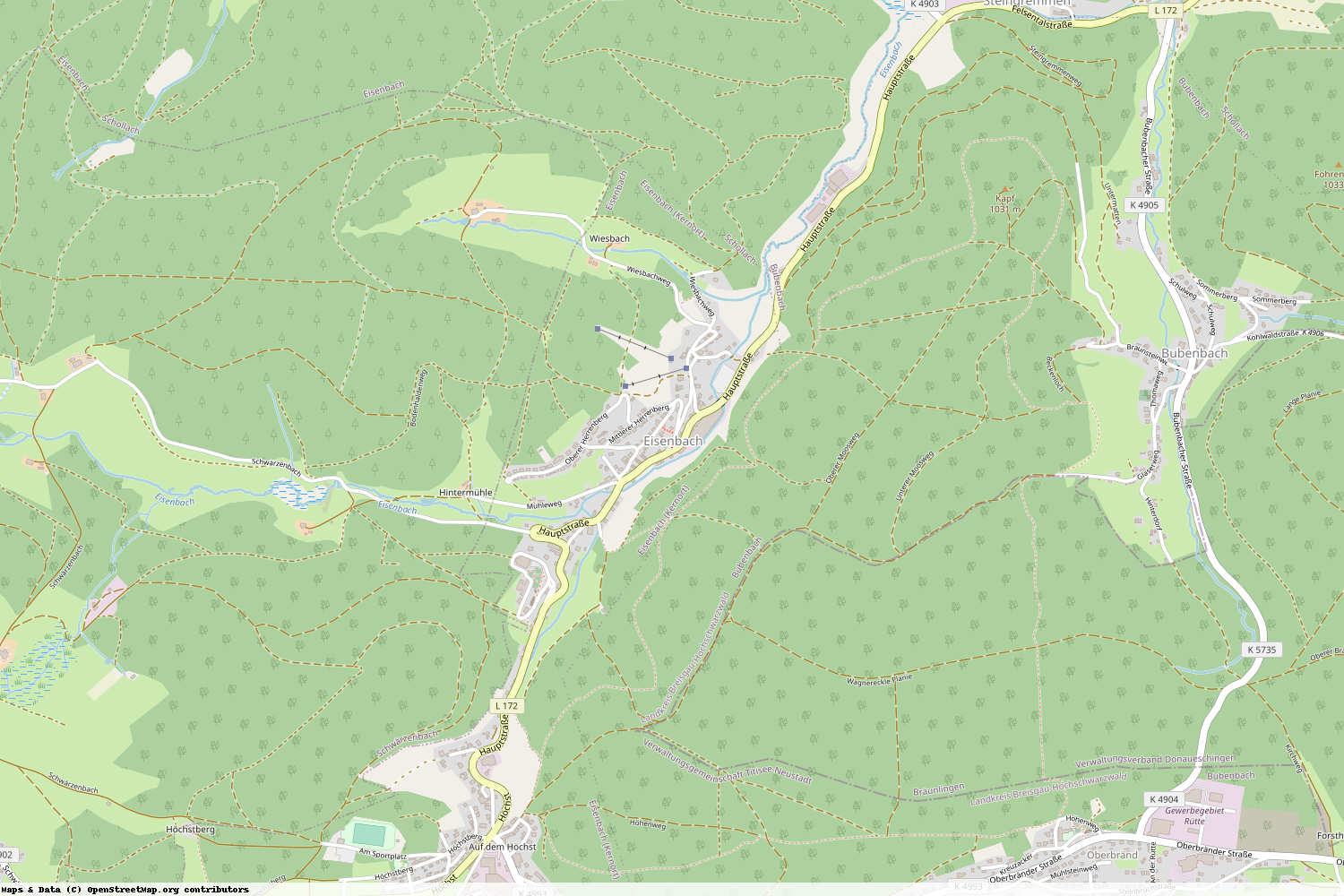 Ist gerade Stromausfall in Baden-Württemberg - Breisgau-Hochschwarzwald - Eisenbach (Hochschwarzwald)?