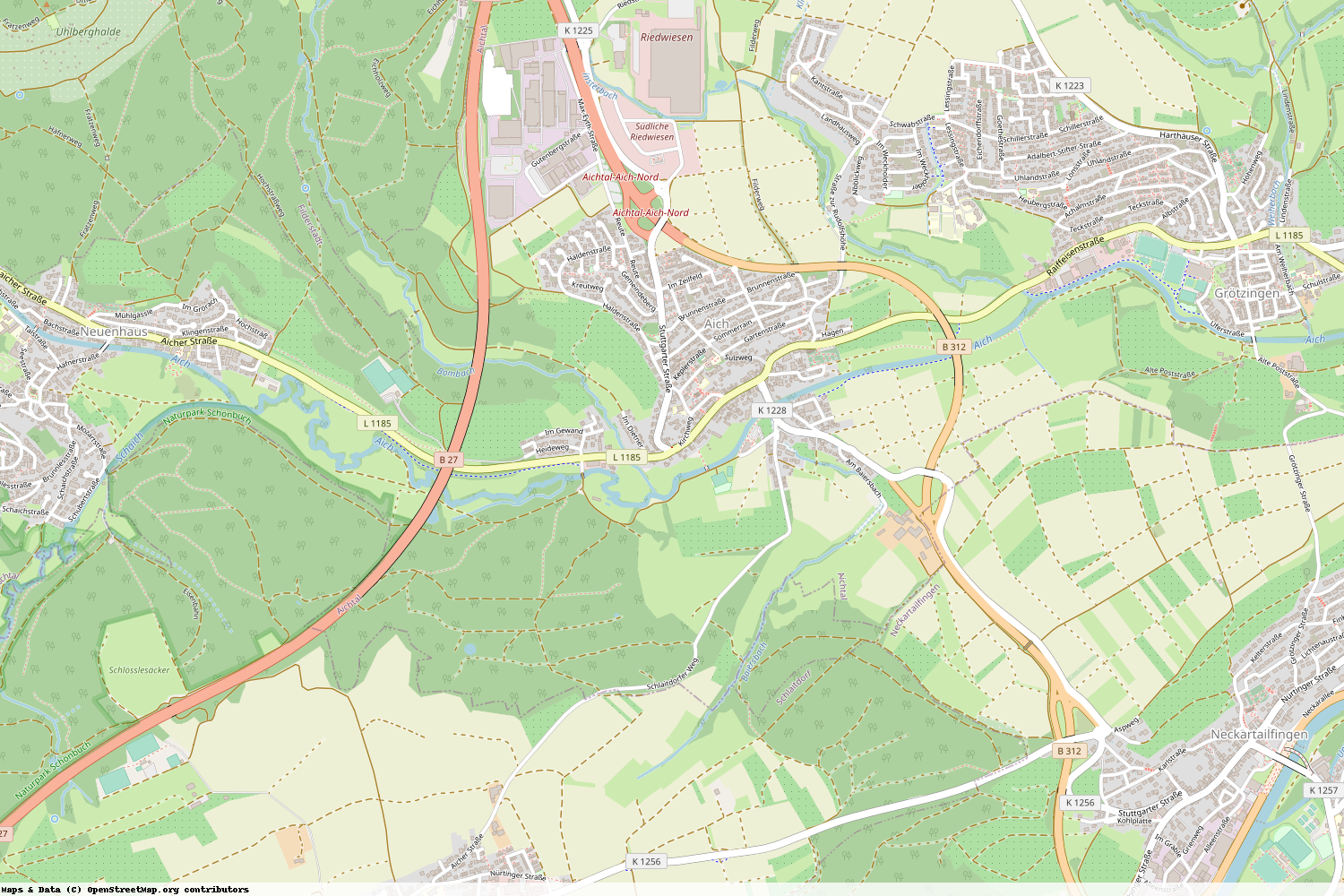 Ist gerade Stromausfall in Baden-Württemberg - Esslingen - Aichtal?