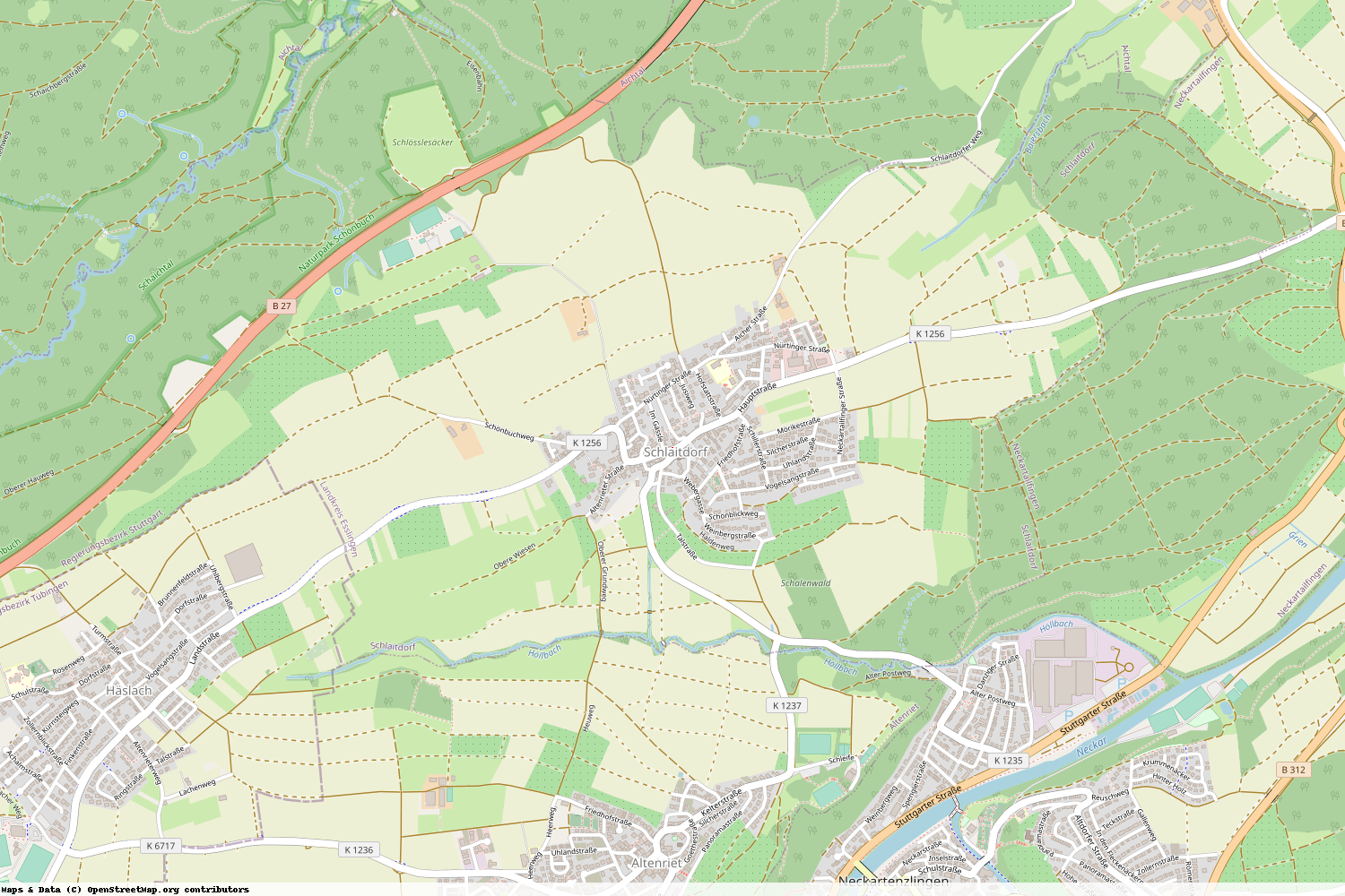 Ist gerade Stromausfall in Baden-Württemberg - Esslingen - Schlaitdorf?