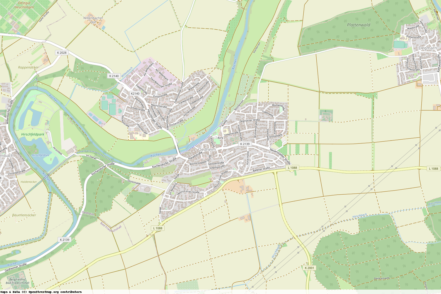 Ist gerade Stromausfall in Baden-Württemberg - Heilbronn - Oedheim?