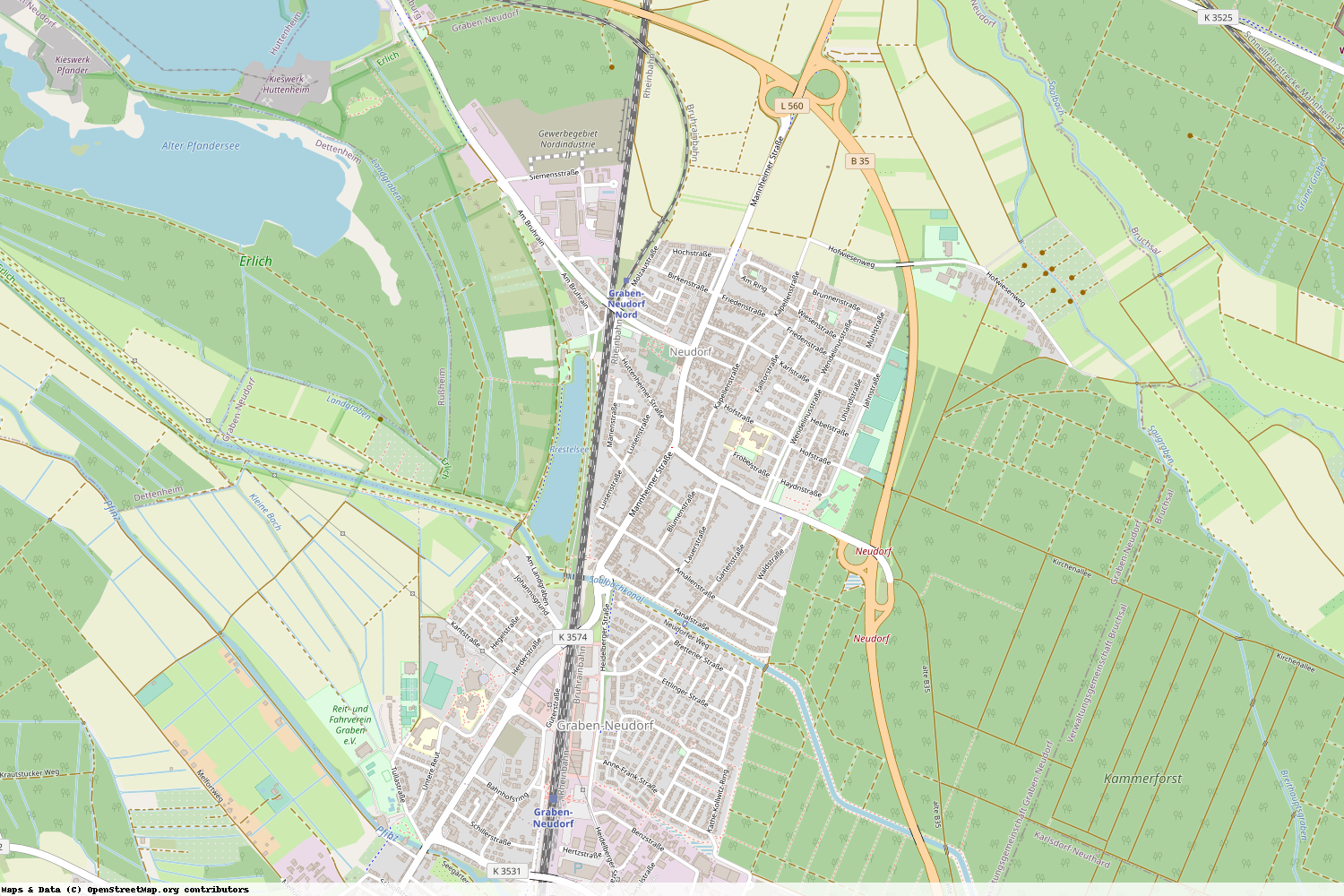 Ist gerade Stromausfall in Baden-Württemberg - Karlsruhe - Graben-Neudorf?