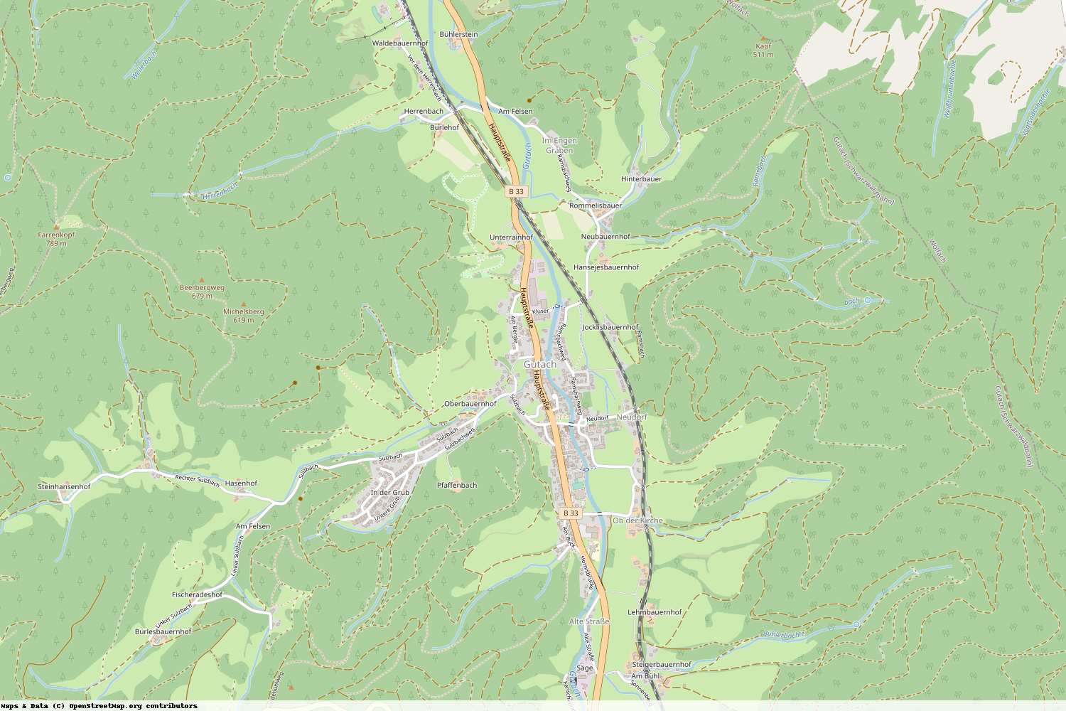 Ist gerade Stromausfall in Baden-Württemberg - Ortenaukreis - Gutach (Schwarzwaldbahn)?