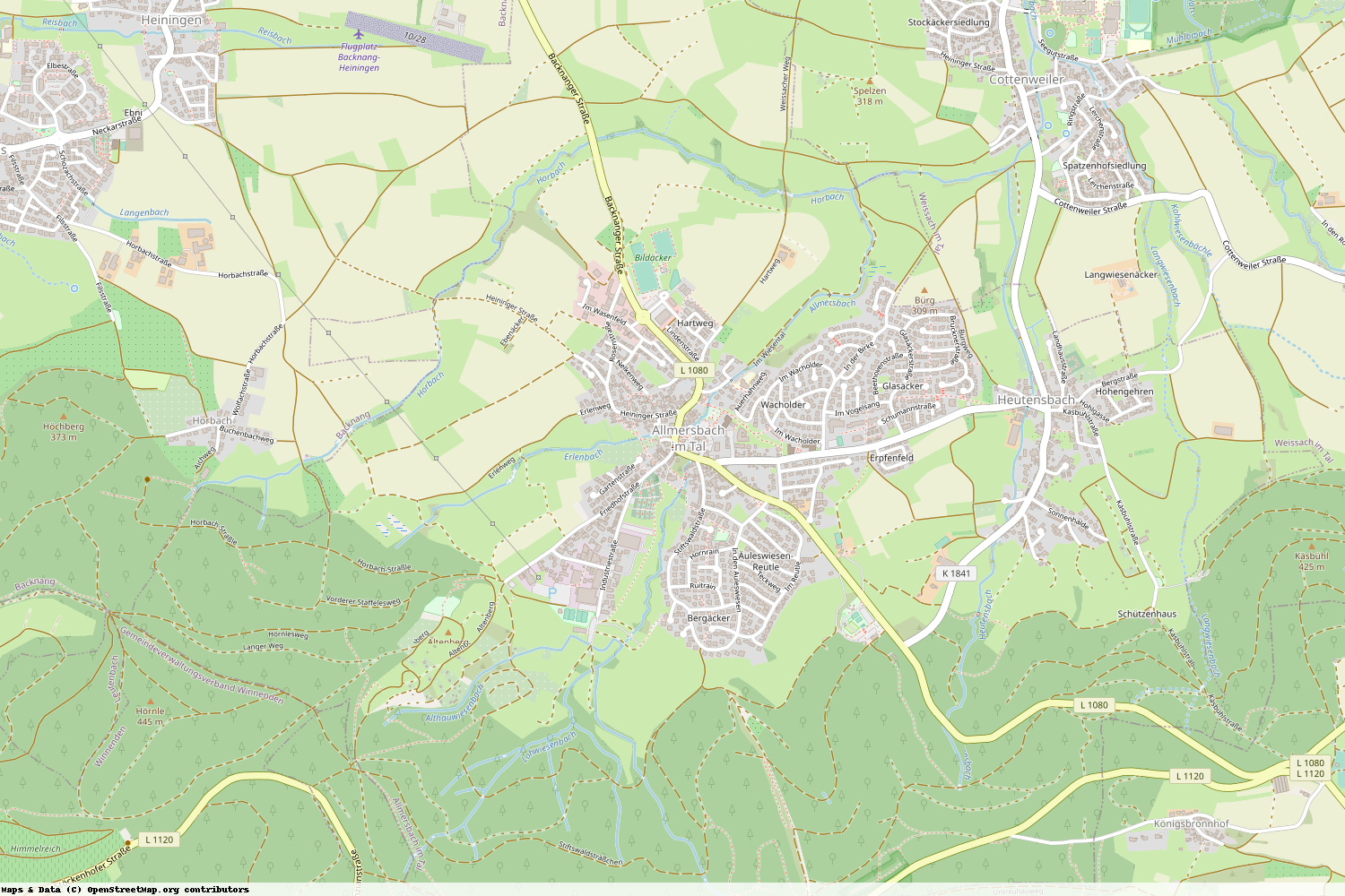 Ist gerade Stromausfall in Baden-Württemberg - Rems-Murr-Kreis - Allmersbach im Tal?