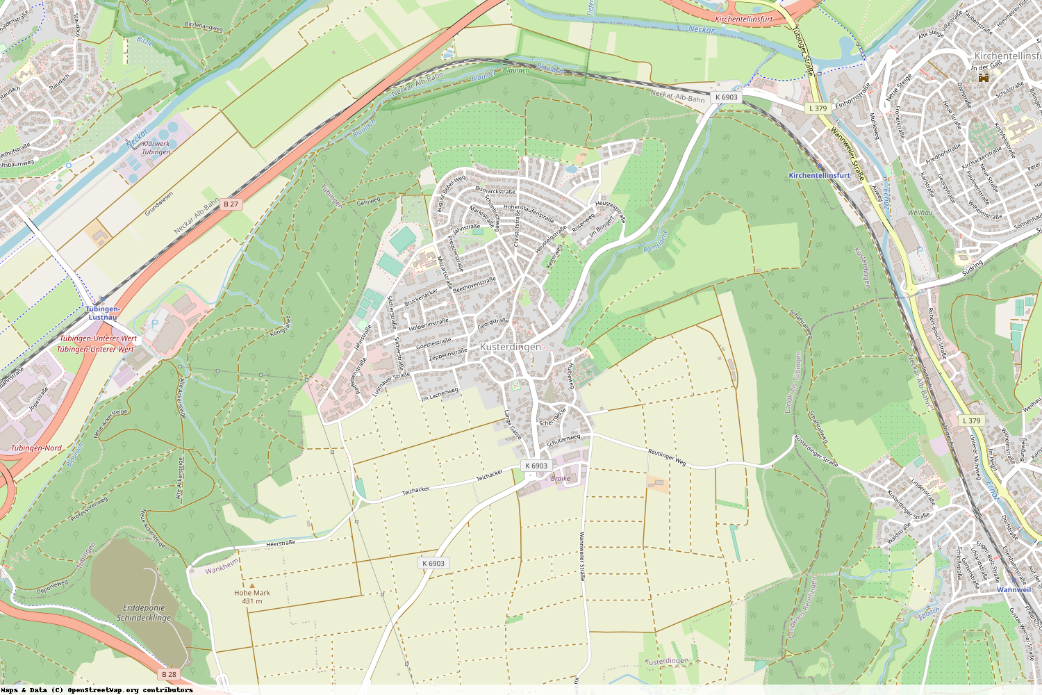 Ist gerade Stromausfall in Baden-Württemberg - Tübingen - Kusterdingen?