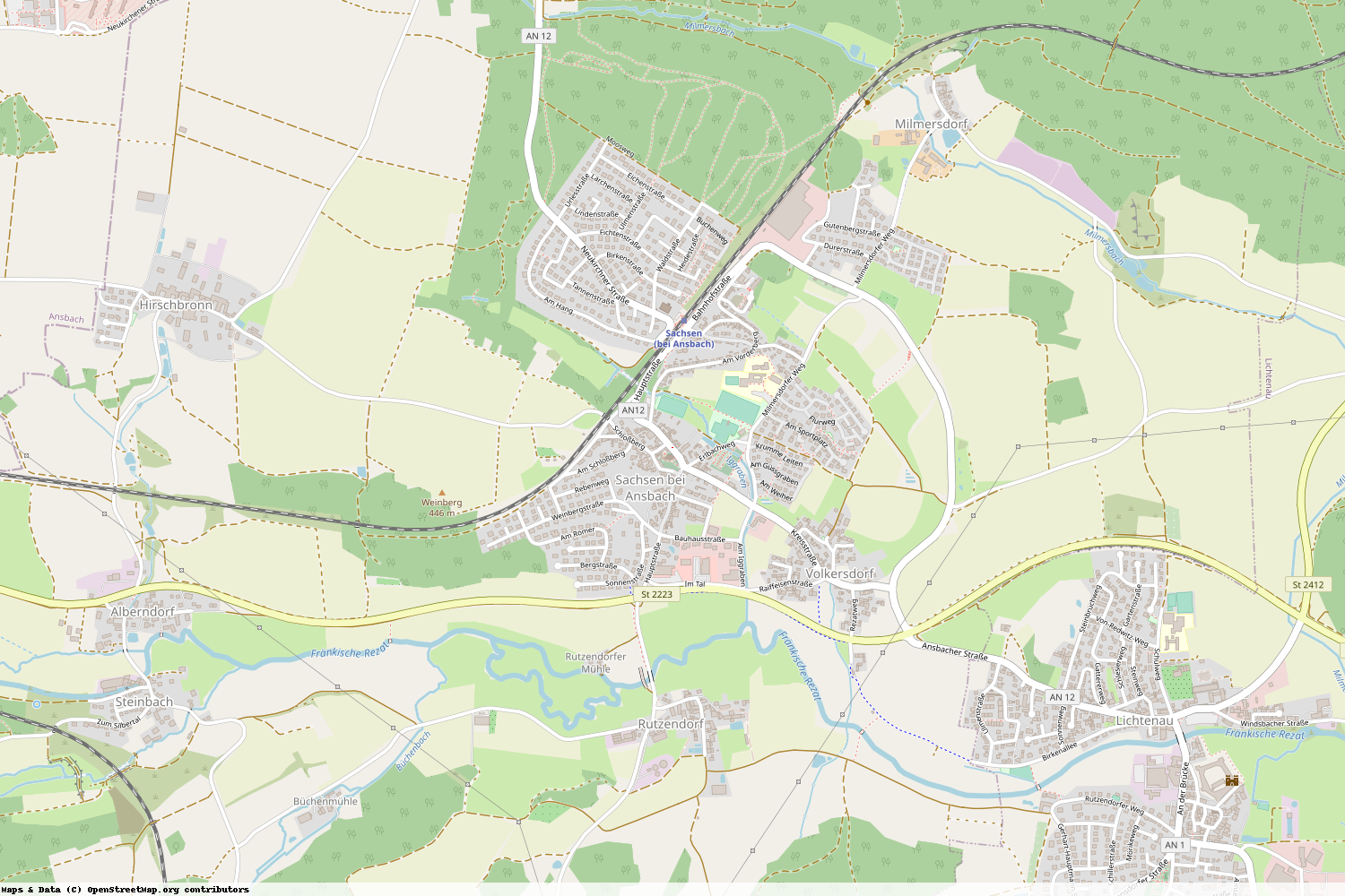 Ist gerade Stromausfall in Bayern - Ansbach - Sachsen b. Ansbach?