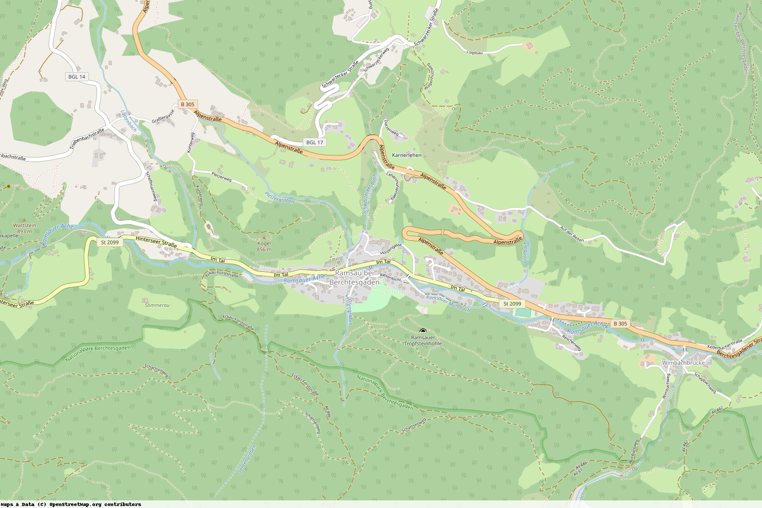 Ist gerade Stromausfall in Bayern - Berchtesgadener Land - Ramsau b. Berchtesgaden?
