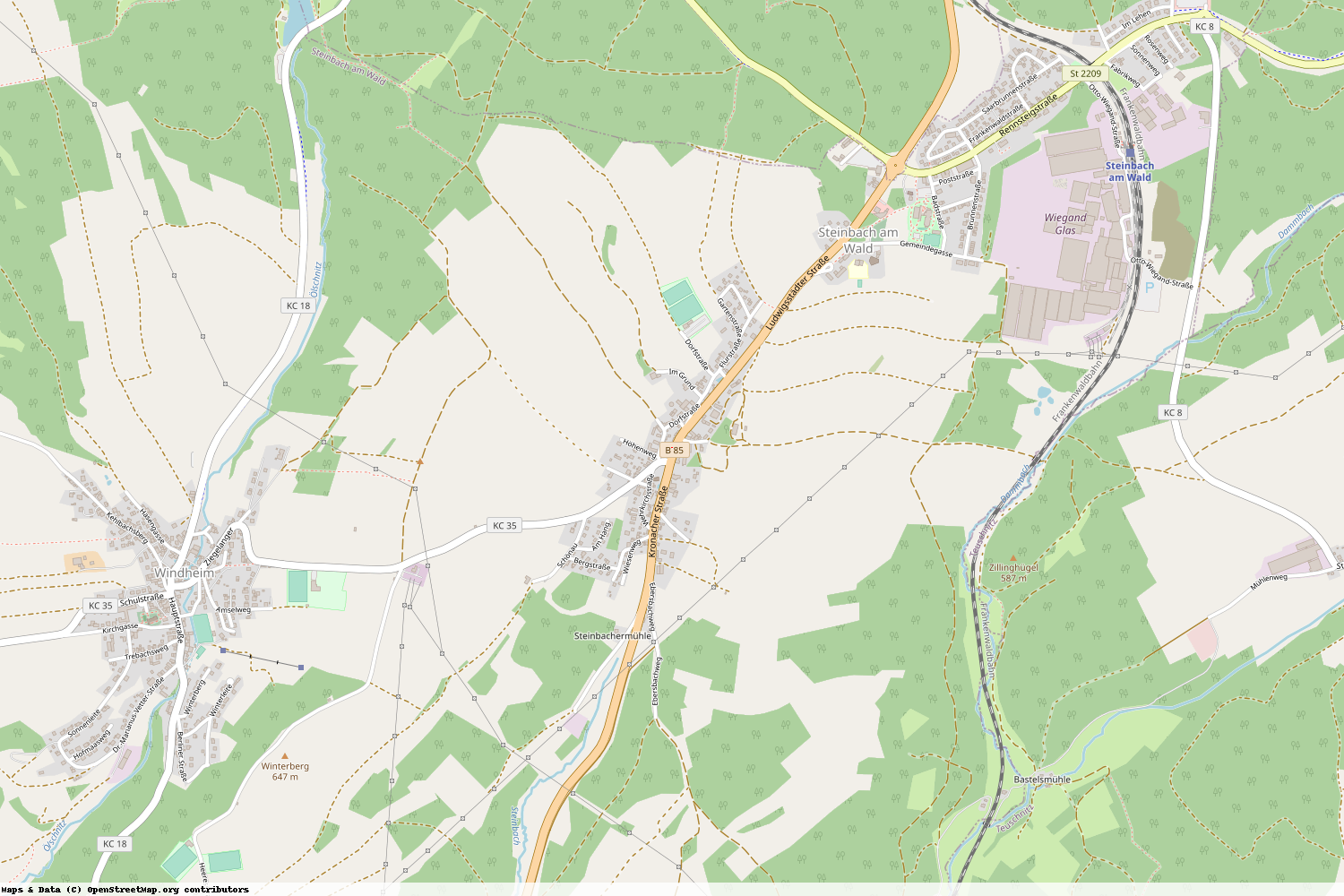 Ist gerade Stromausfall in Bayern - Kronach - Steinbach a. Wald?