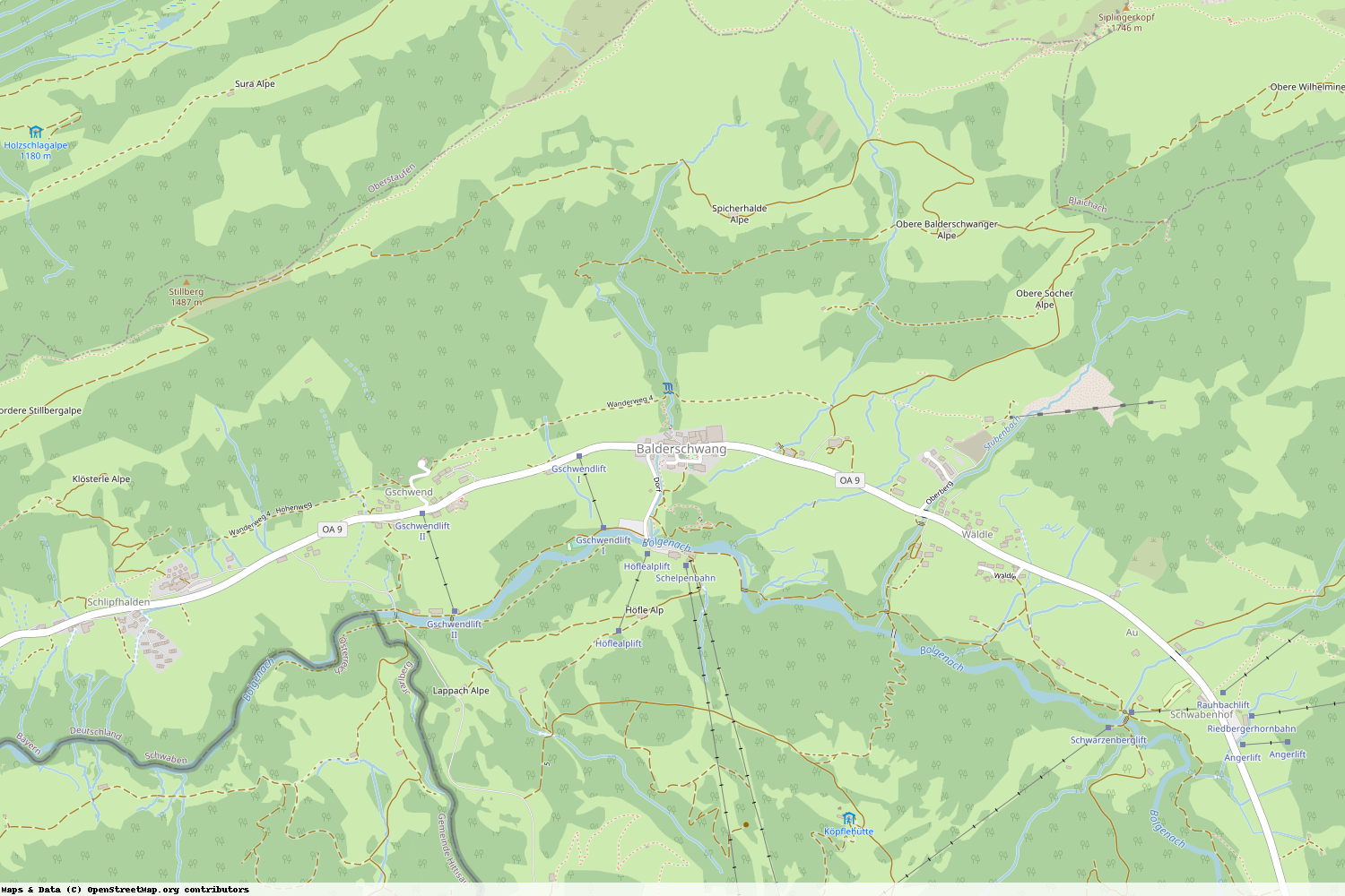 Ist gerade Stromausfall in Bayern - Oberallgäu - Balderschwang?