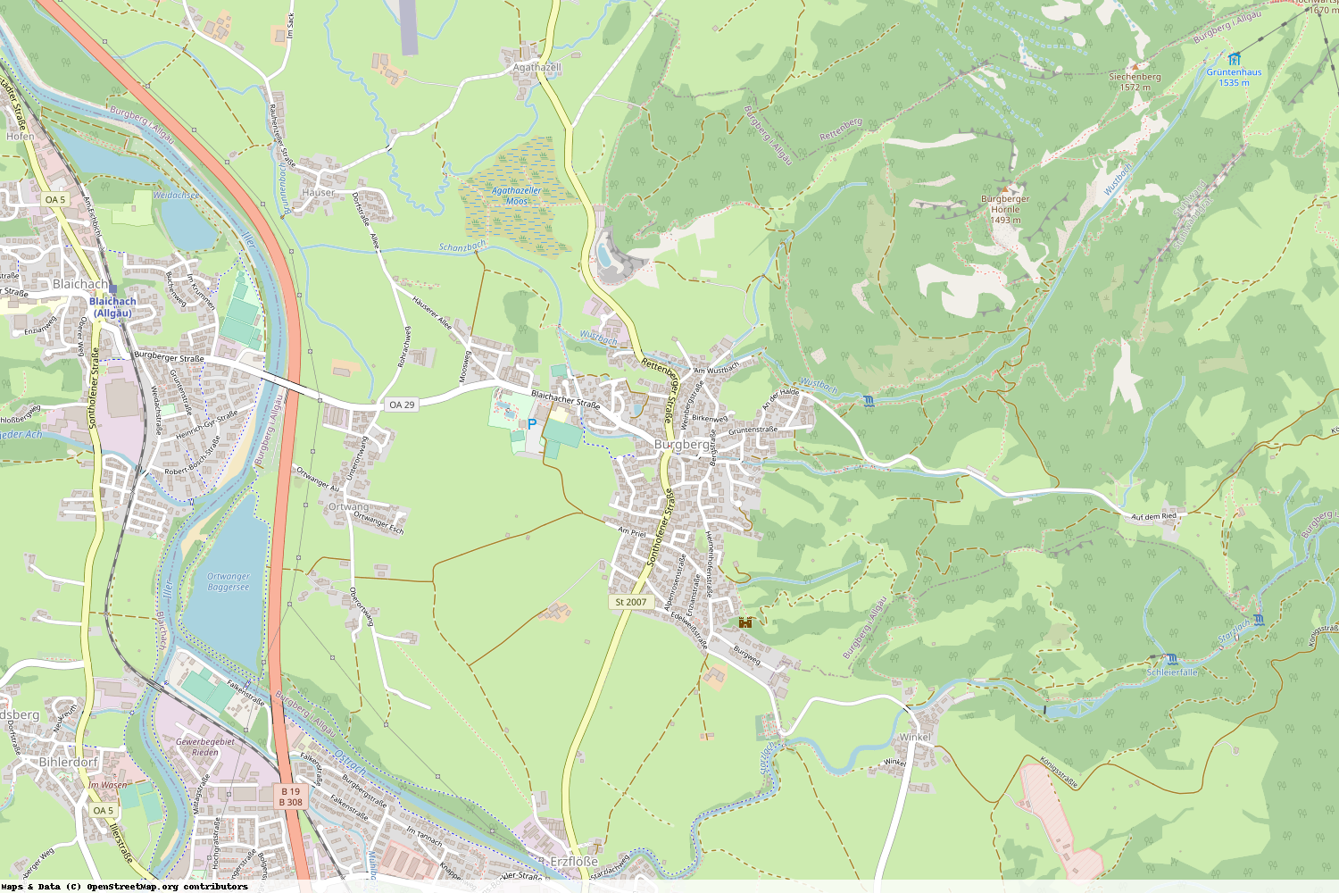 Ist gerade Stromausfall in Bayern - Oberallgäu - Burgberg i. Allgäu?