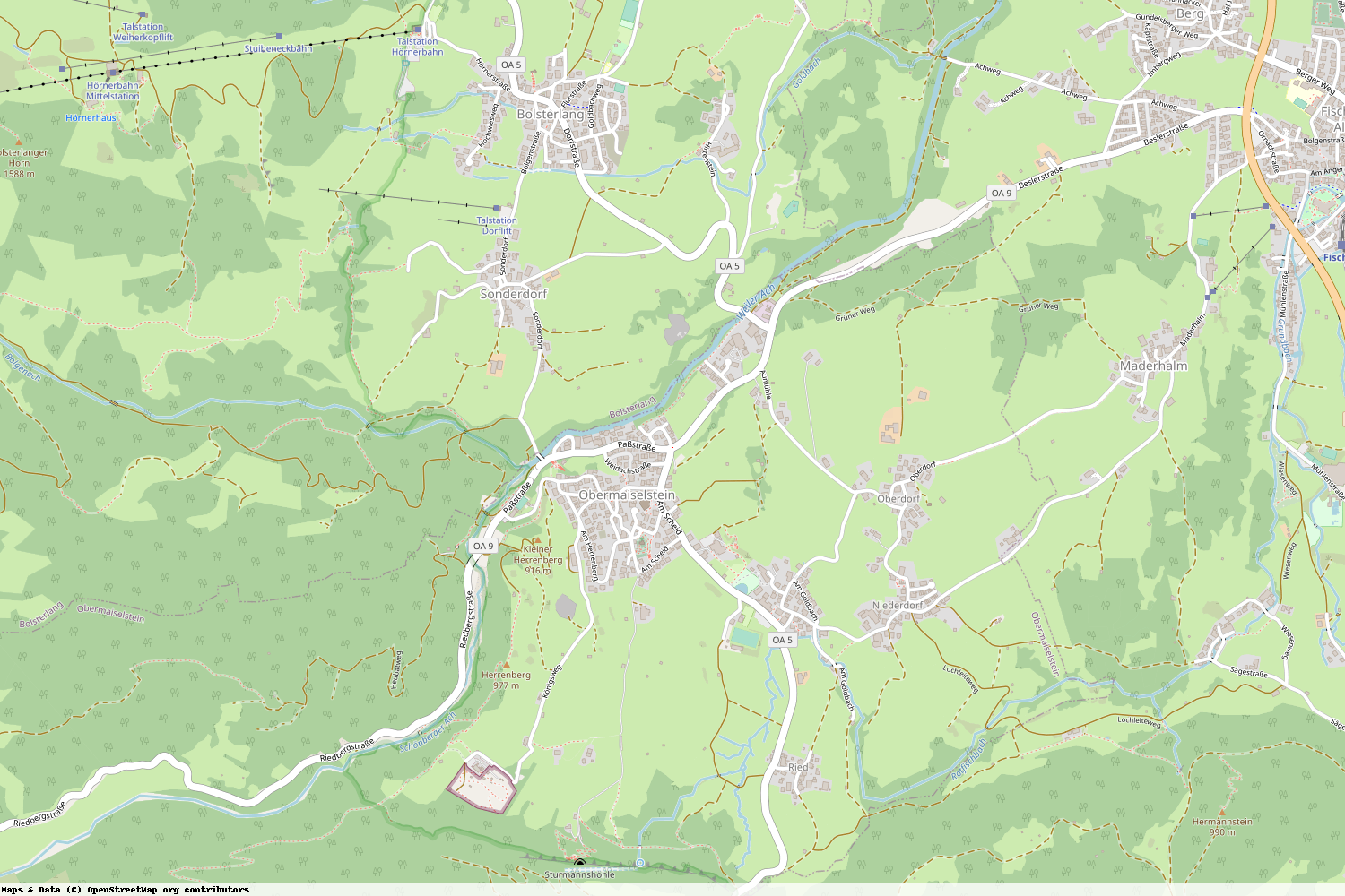 Ist gerade Stromausfall in Bayern - Oberallgäu - Obermaiselstein?