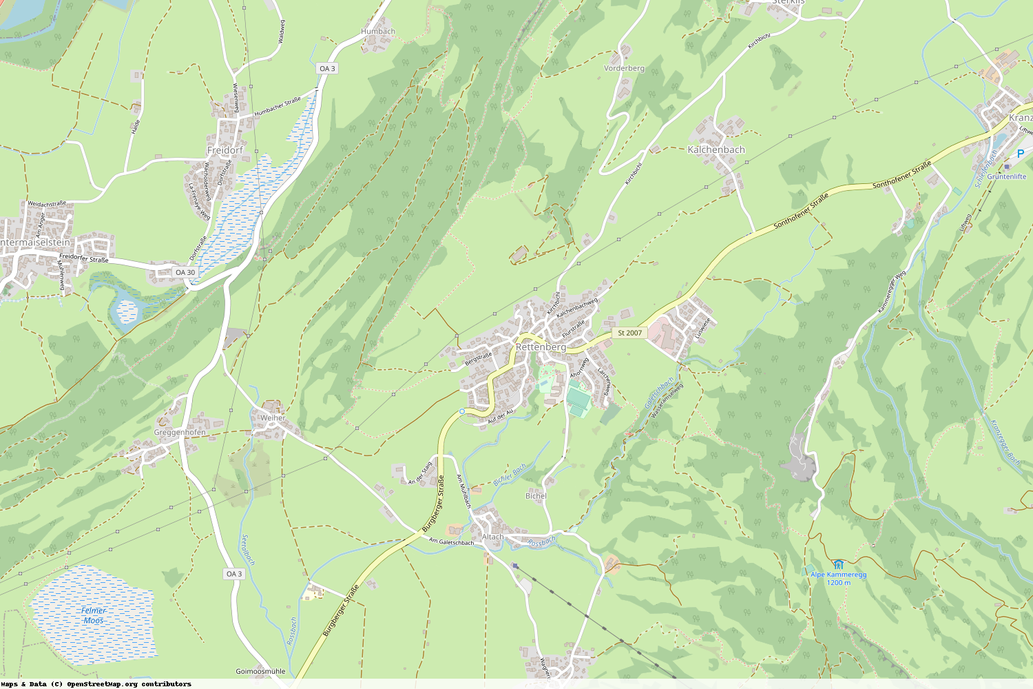 Ist gerade Stromausfall in Bayern - Oberallgäu - Rettenberg?