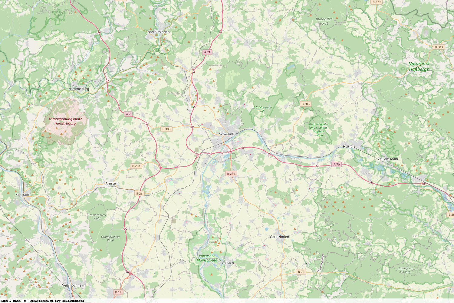 Ist gerade Stromausfall in Bayern - Schweinfurt?