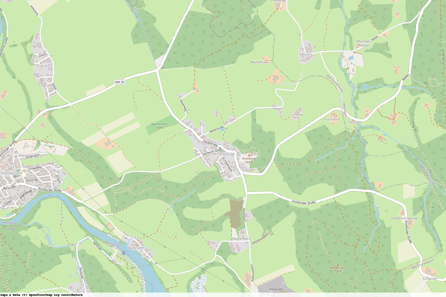 Ist gerade Stromausfall in Bayern - Unterallgäu - Kronburg?