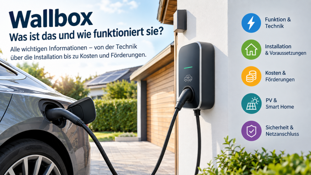 Wallbox: Was ist das und wie funktioniert sie? Was passiert wenn der Strom ausfällt? 1 Wallbox, Ladestation fürs Auto, Elektrofahrzeuge, Strom für zu Hause