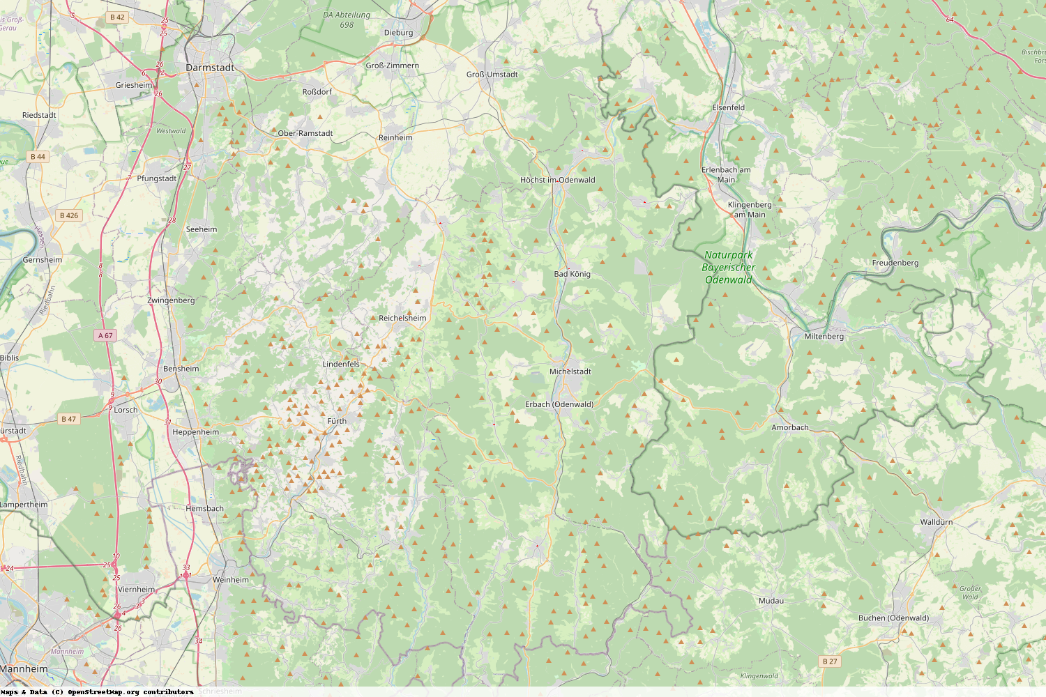 Ist gerade Stromausfall in Hessen - Odenwaldkreis?