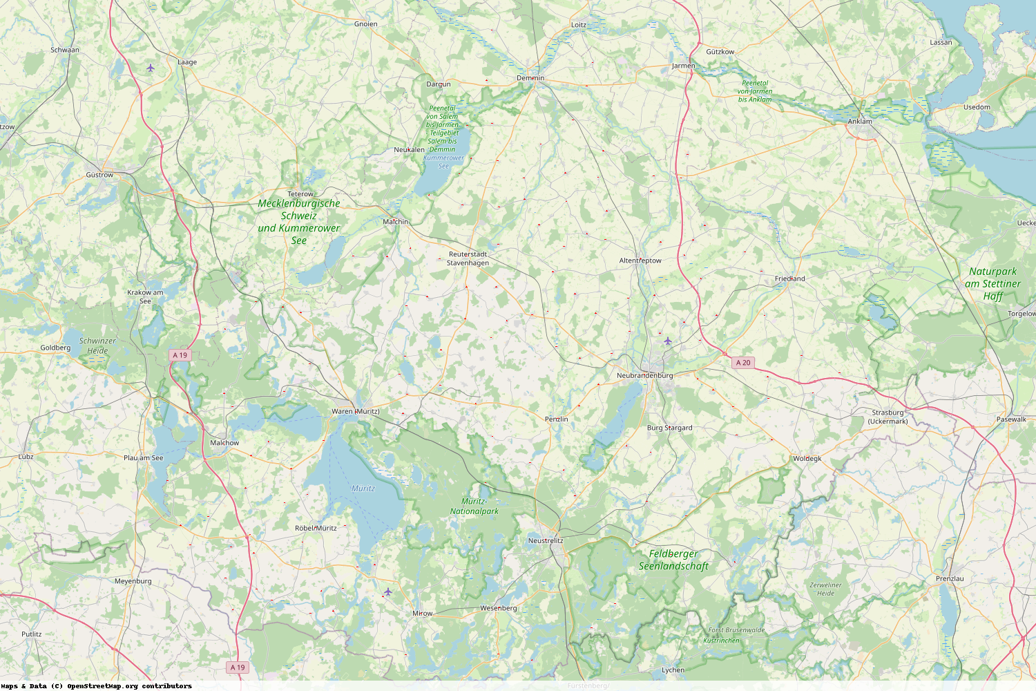 Ist gerade Stromausfall in Mecklenburg-Vorpommern - Mecklenburgische Seenplatte?