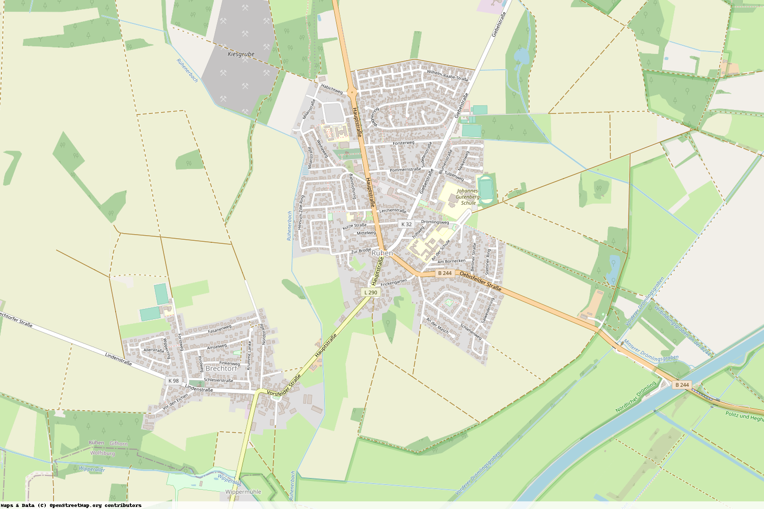 Ist gerade Stromausfall in Niedersachsen - Gifhorn - Rühen?
