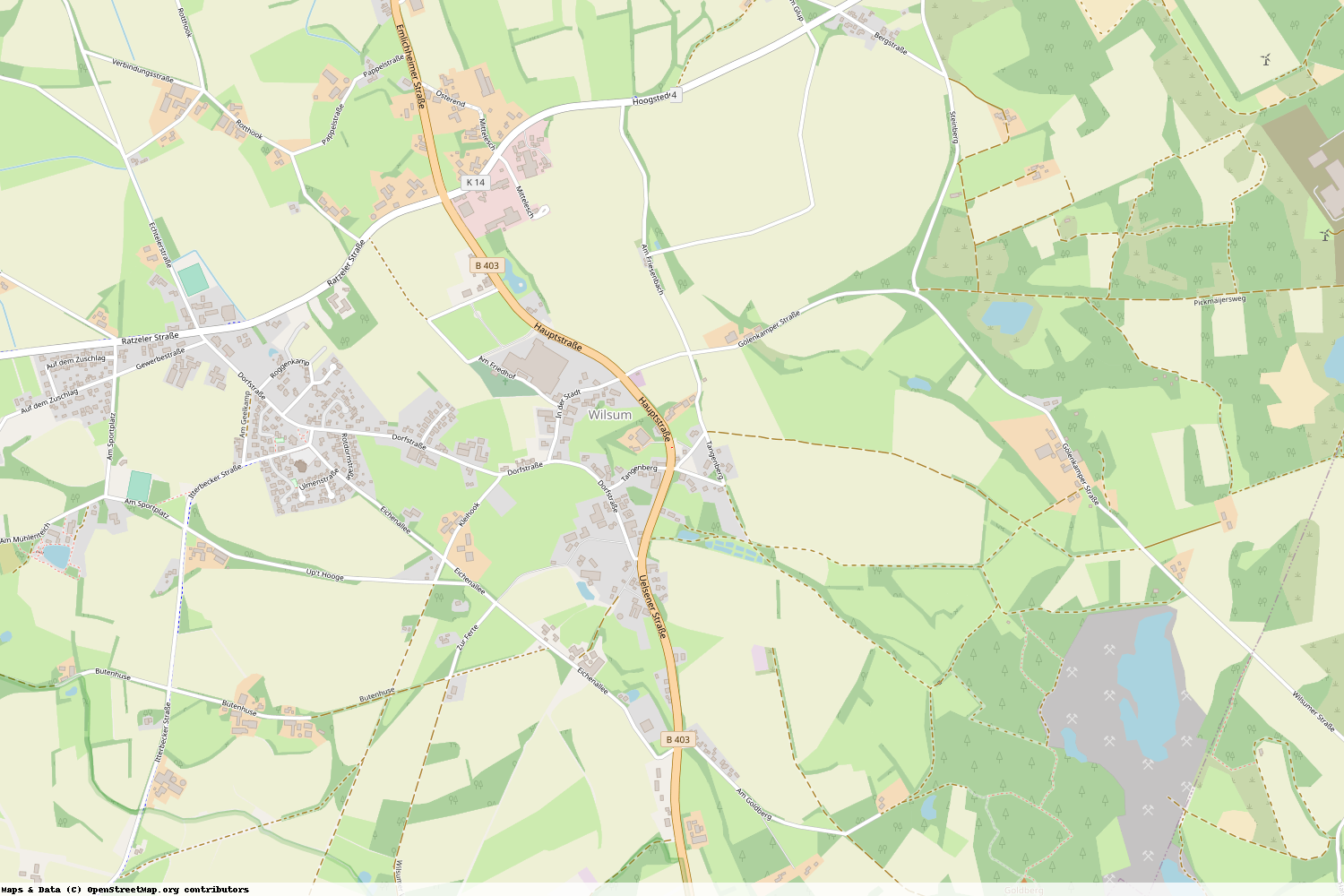 Ist gerade Stromausfall in Niedersachsen - Grafschaft Bentheim - Wilsum?
