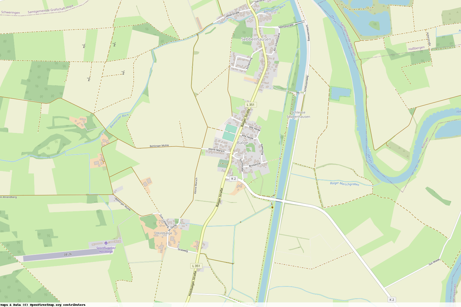 Ist gerade Stromausfall in Niedersachsen - Nienburg (Weser) - Balge?