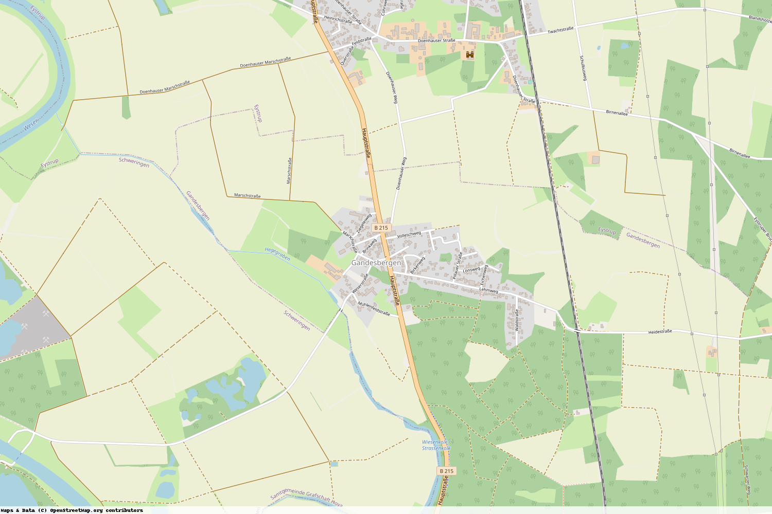Ist gerade Stromausfall in Niedersachsen - Nienburg (Weser) - Gandesbergen?