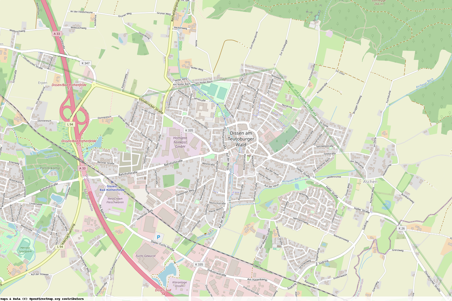 Ist gerade Stromausfall in Niedersachsen - Osnabrück - Dissen am Teutoburger Wald?