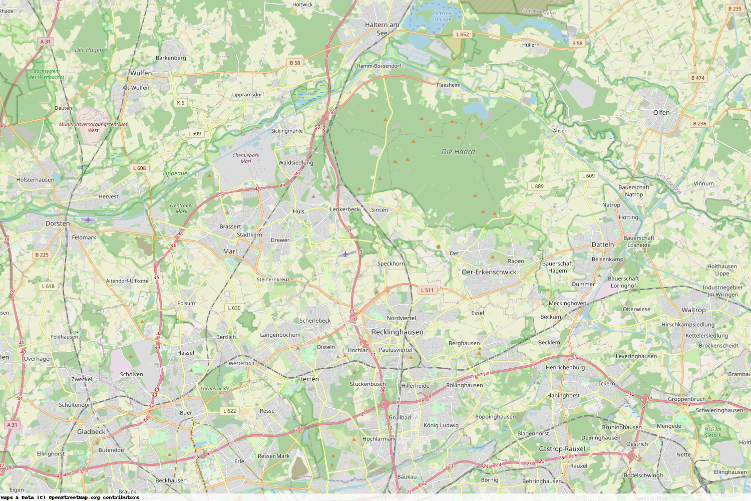 Ist gerade Stromausfall in Nordrhein-Westfalen - Recklinghausen?