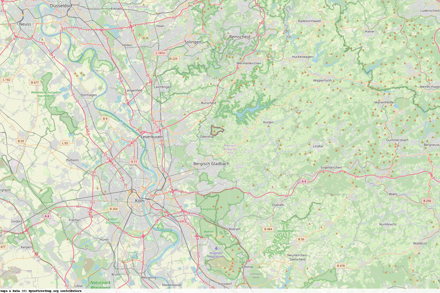Ist gerade Stromausfall in Nordrhein-Westfalen - Rheinisch-Bergischer Kreis?