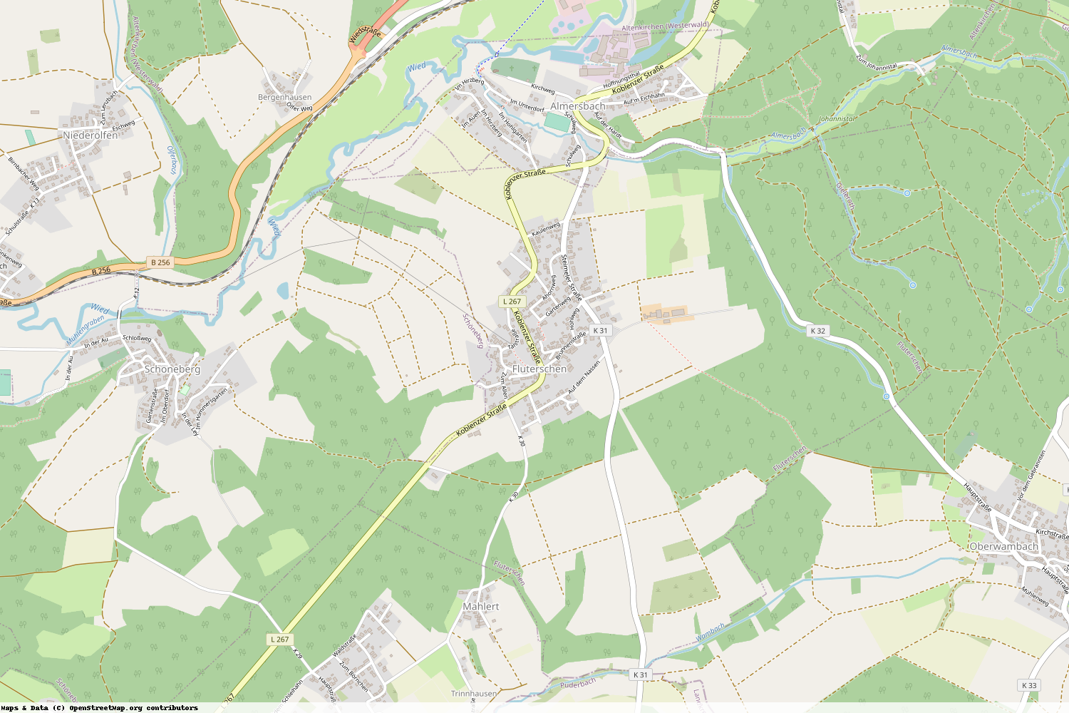 Ist gerade Stromausfall in Rheinland-Pfalz - Altenkirchen (Westerwald) - Fluterschen?