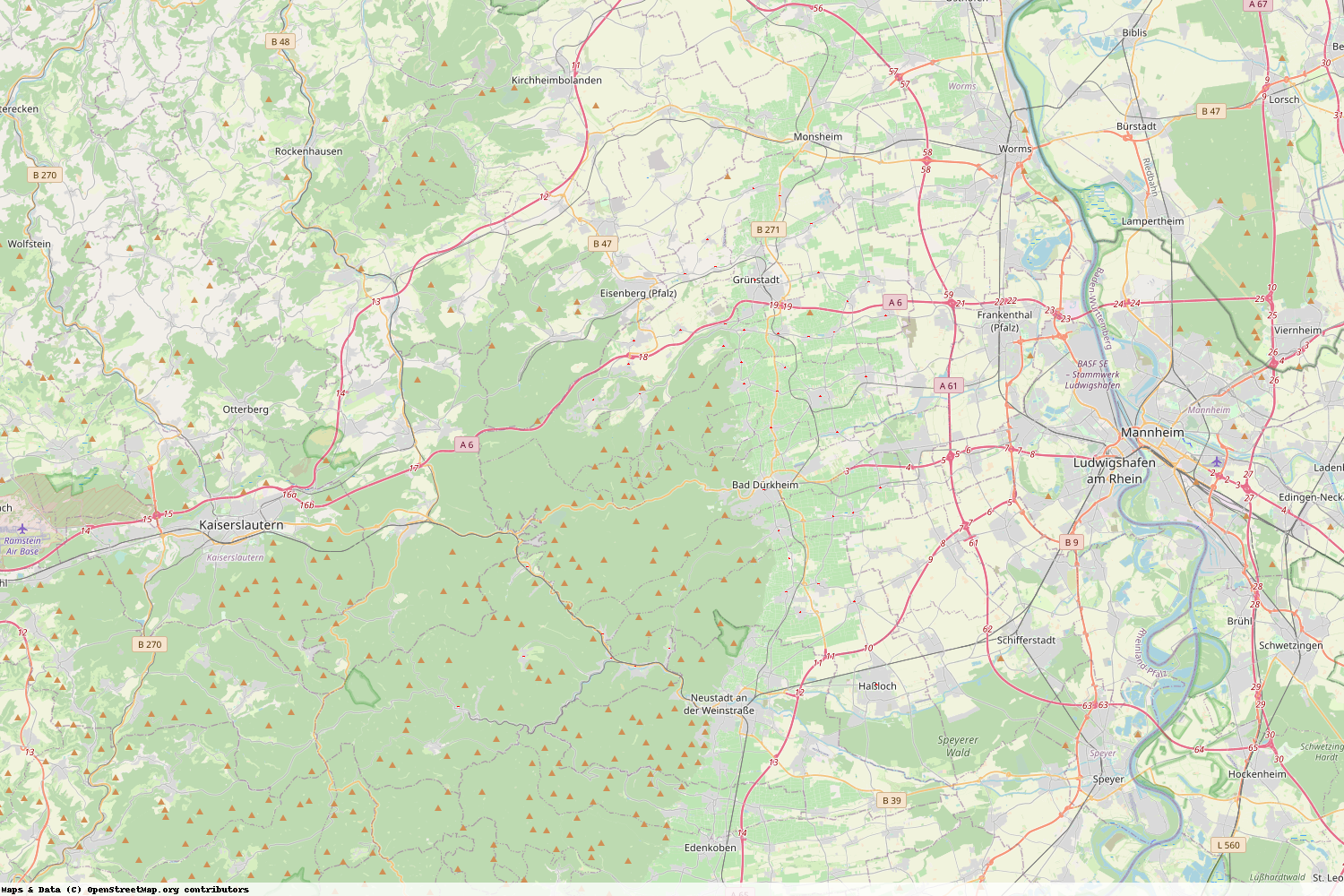 Ist gerade Stromausfall in Rheinland-Pfalz - Bad Dürkheim?
