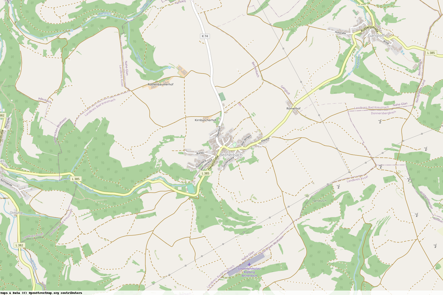 Ist gerade Stromausfall in Rheinland-Pfalz - Bad Kreuznach - Becherbach?