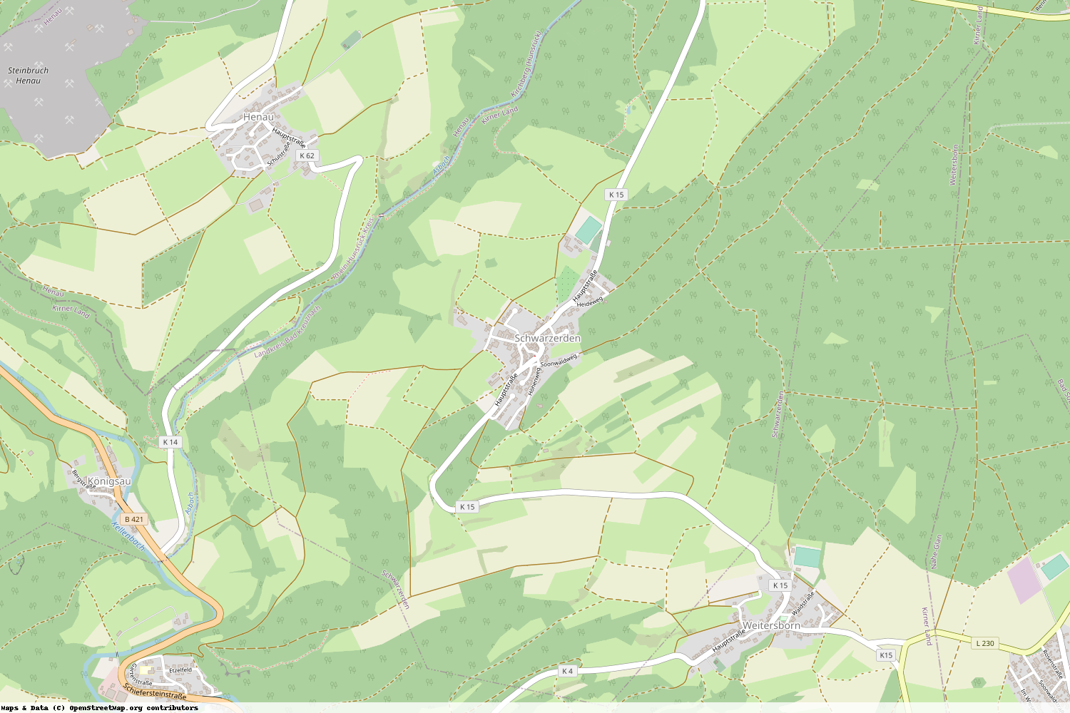 Ist gerade Stromausfall in Rheinland-Pfalz - Bad Kreuznach - Schwarzerden?