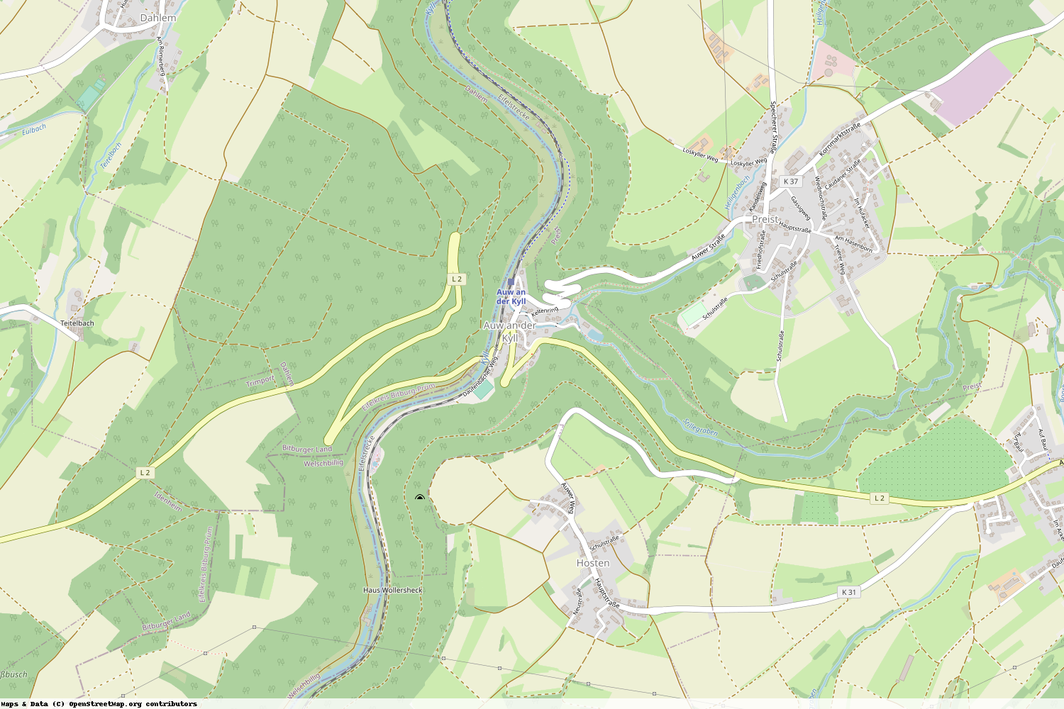 Ist gerade Stromausfall in Rheinland-Pfalz - Eifelkreis Bitburg-Prüm - Auw an der Kyll?