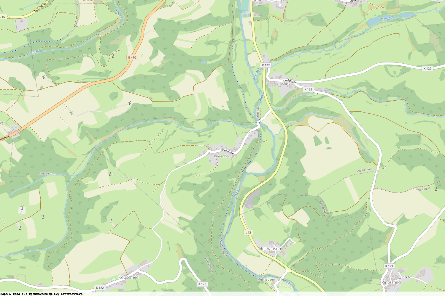 Ist gerade Stromausfall in Rheinland-Pfalz - Eifelkreis Bitburg-Prüm - Kinzenburg?