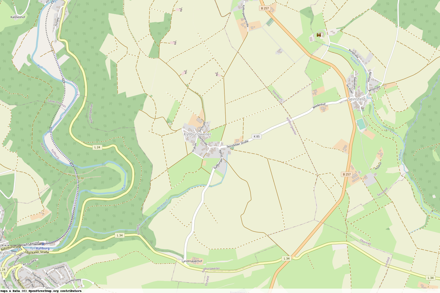 Ist gerade Stromausfall in Rheinland-Pfalz - Eifelkreis Bitburg-Prüm - Kyllburgweiler?