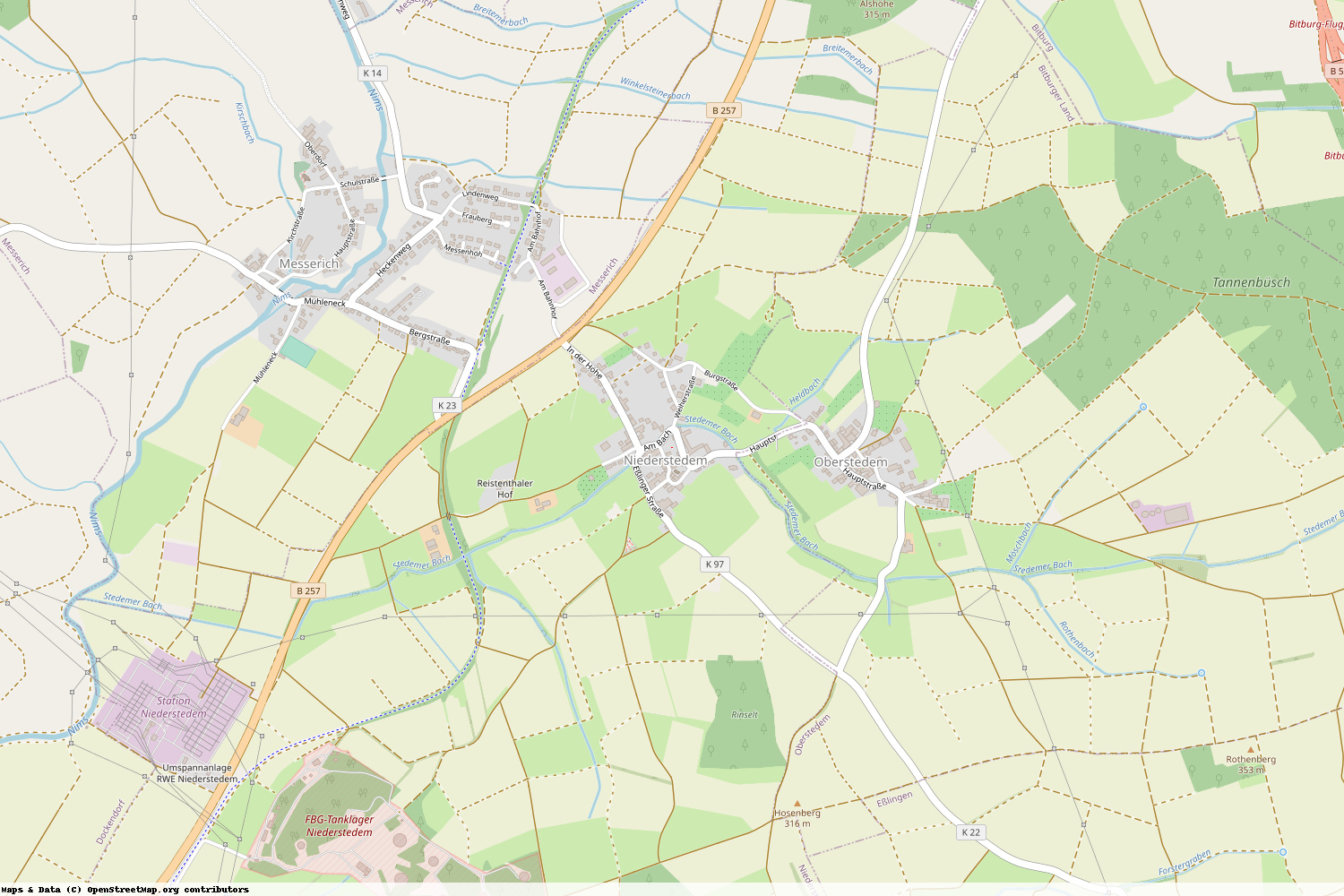 Ist gerade Stromausfall in Rheinland-Pfalz - Eifelkreis Bitburg-Prüm - Niederstedem?