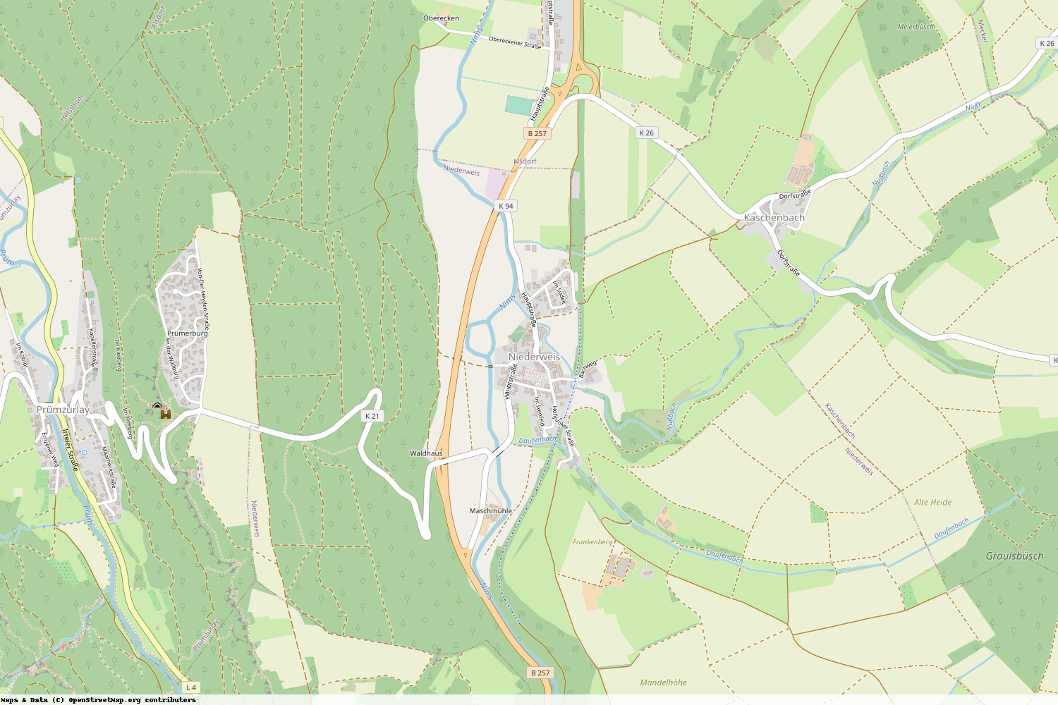 Ist gerade Stromausfall in Rheinland-Pfalz - Eifelkreis Bitburg-Prüm - Niederweis?