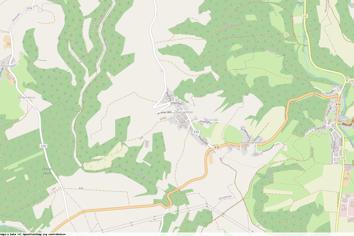 Ist gerade Stromausfall in Rheinland-Pfalz - Eifelkreis Bitburg-Prüm - Obergeckler?