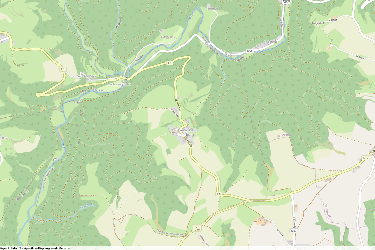 Ist gerade Stromausfall in Rheinland-Pfalz - Eifelkreis Bitburg-Prüm - Sevenig bei Neuerburg?