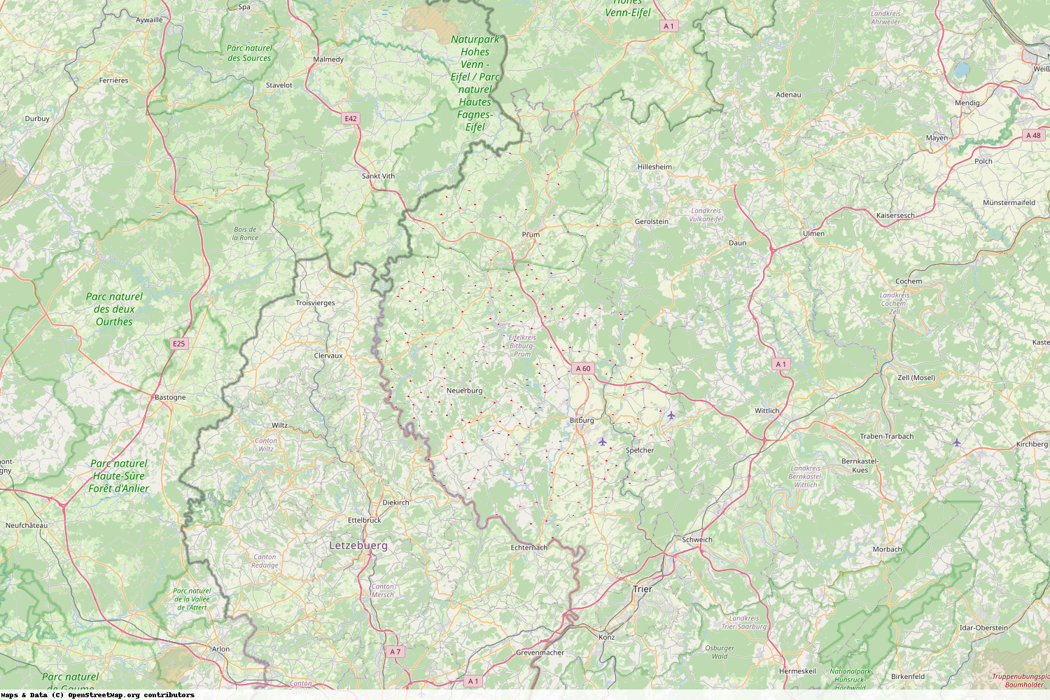 Ist gerade Stromausfall in Rheinland-Pfalz - Eifelkreis Bitburg-Prüm?