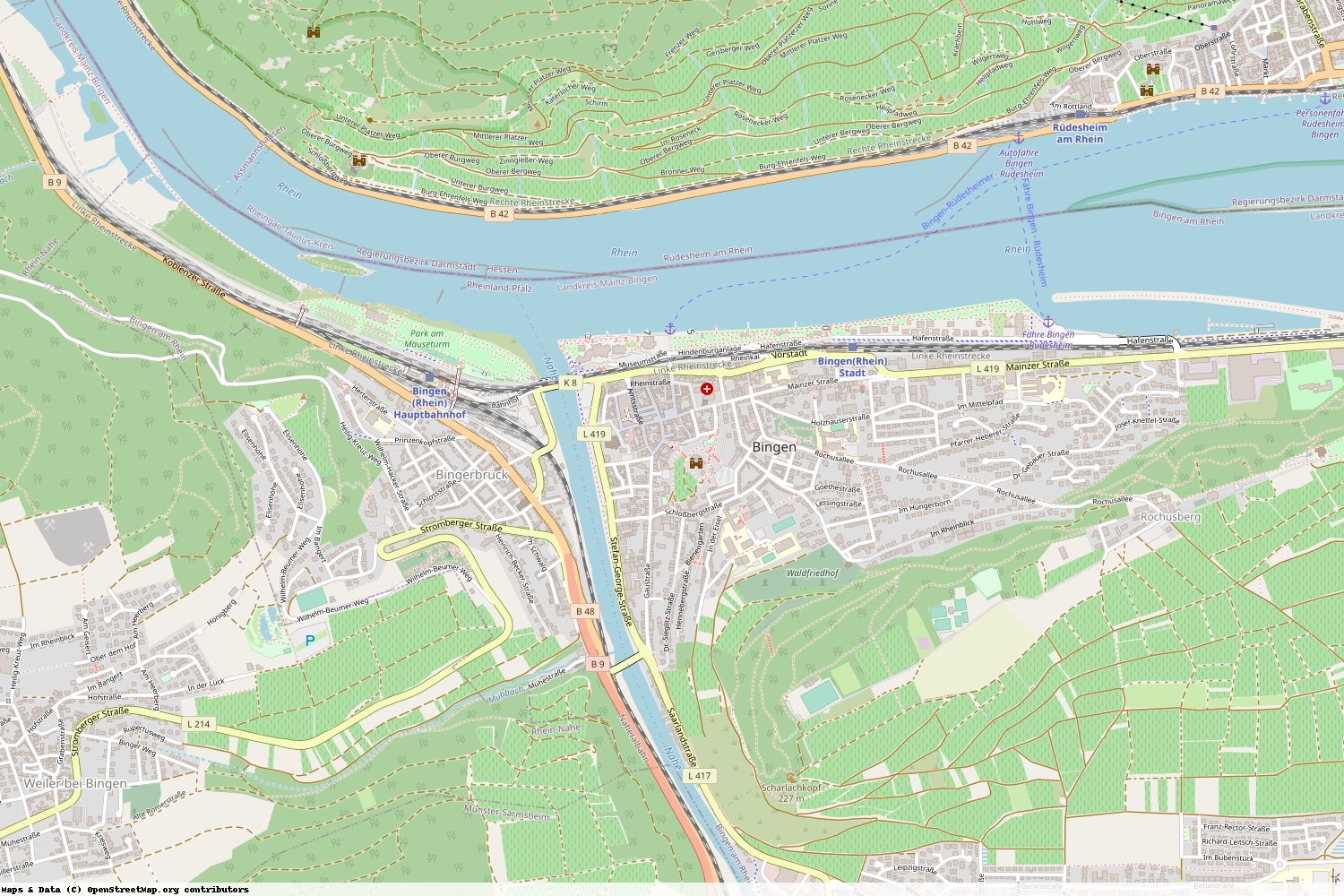Ist gerade Stromausfall in Rheinland-Pfalz - Mainz-Bingen - Bingen am Rhein?