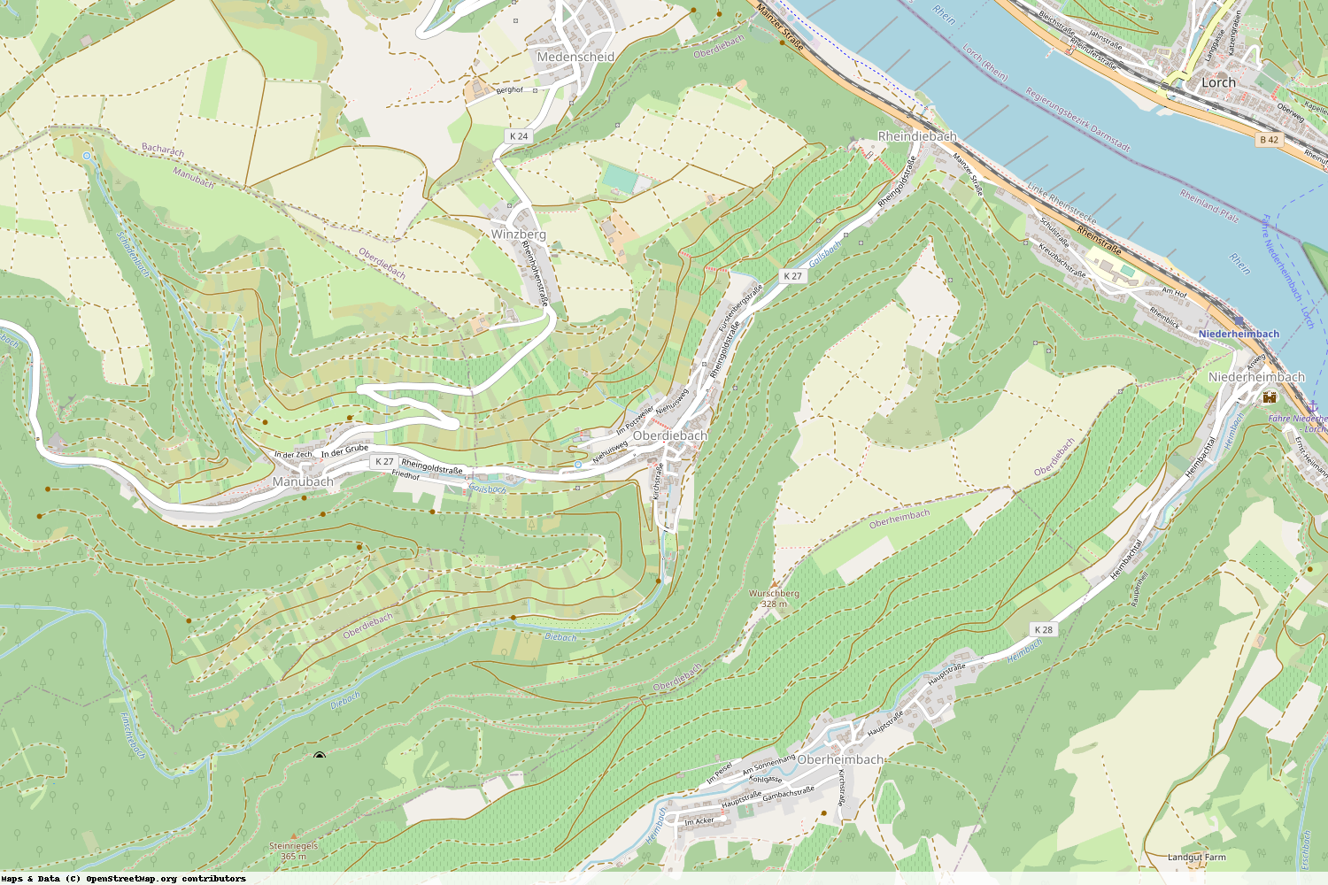 Ist gerade Stromausfall in Rheinland-Pfalz - Mainz-Bingen - Oberdiebach?