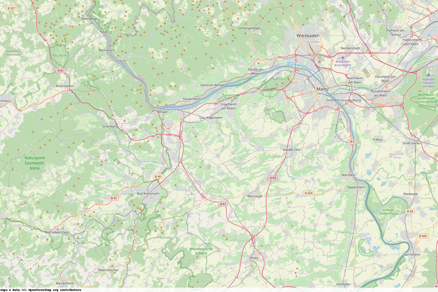 Ist gerade Stromausfall in Rheinland-Pfalz - Mainz-Bingen?