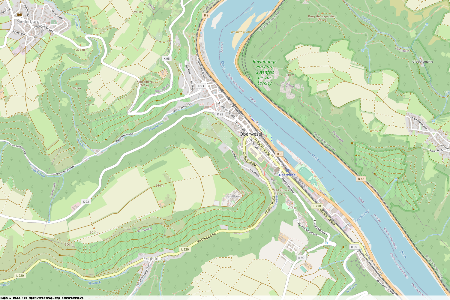 Ist gerade Stromausfall in Rheinland-Pfalz - Rhein-Hunsrück-Kreis - Oberwesel?