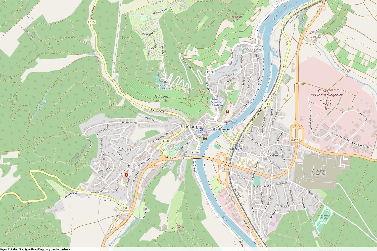 Ist gerade Stromausfall in Rheinland-Pfalz - Trier-Saarburg - Saarburg?