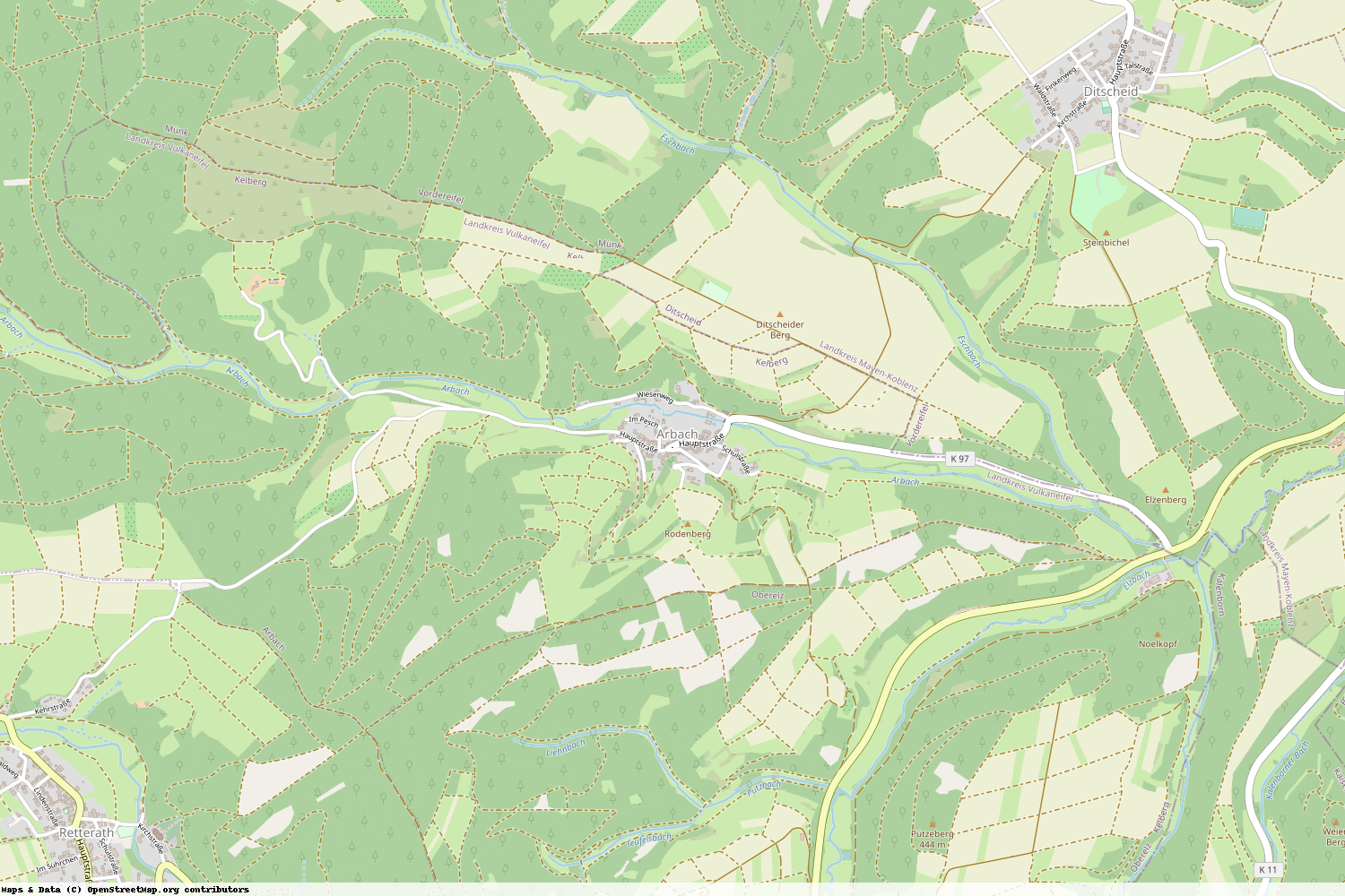 Ist gerade Stromausfall in Rheinland-Pfalz - Vulkaneifel - Arbach?