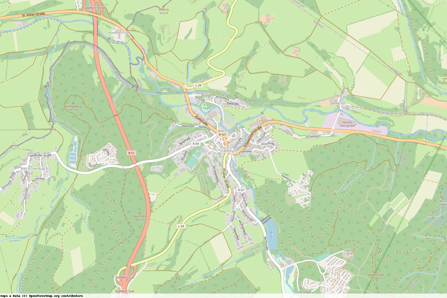 Ist gerade Stromausfall in Rheinland-Pfalz - Vulkaneifel - Stadtkyll?