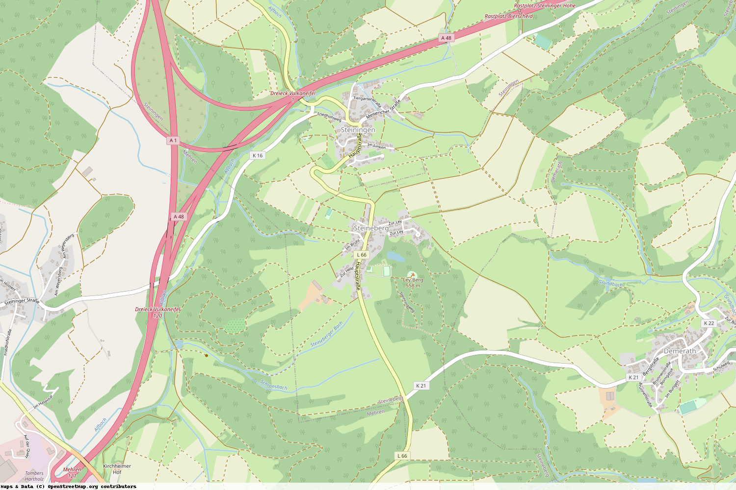 Ist gerade Stromausfall in Rheinland-Pfalz - Vulkaneifel - Steineberg?