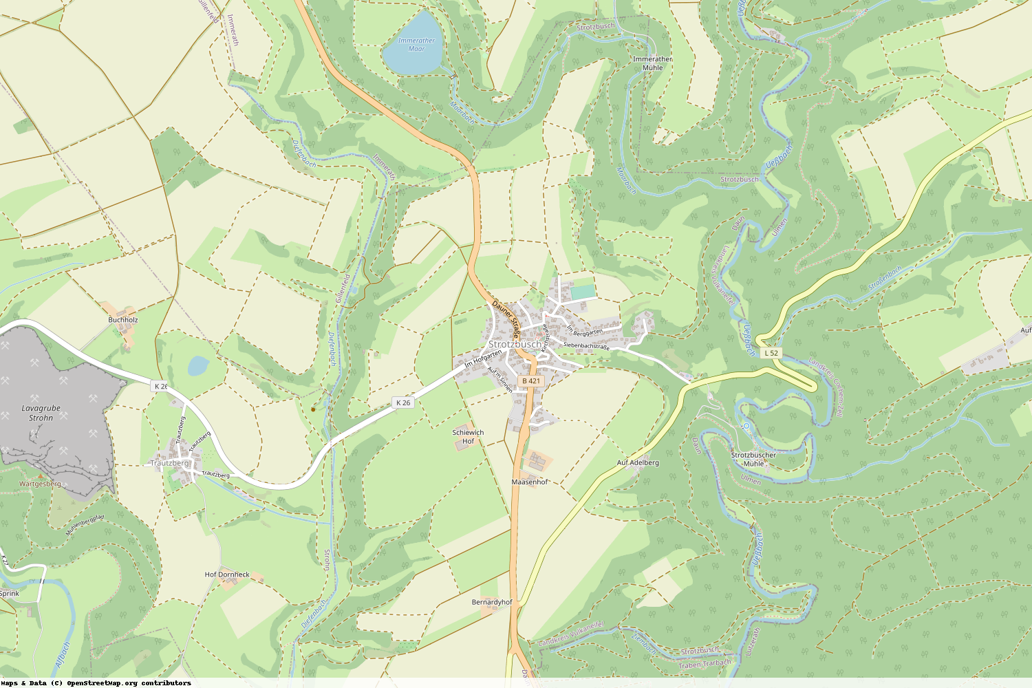 Ist gerade Stromausfall in Rheinland-Pfalz - Vulkaneifel - Strotzbüsch?